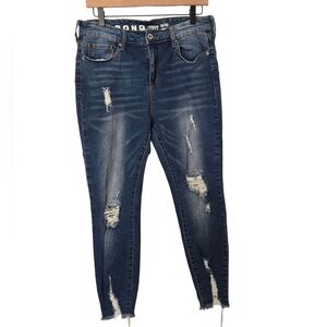 S.O.N.G. Distressed High Rise Skinny Ankle Size 13